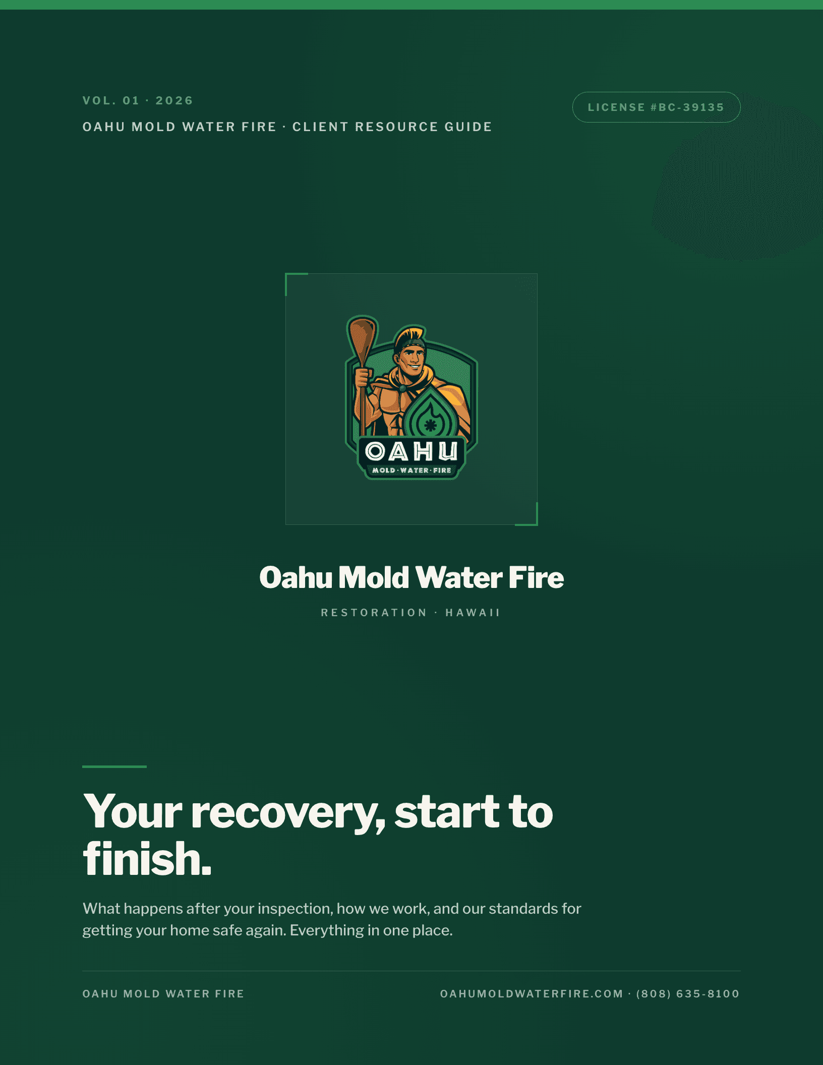 Oahu Mold Water Fire Client Resource Guide — cover preview